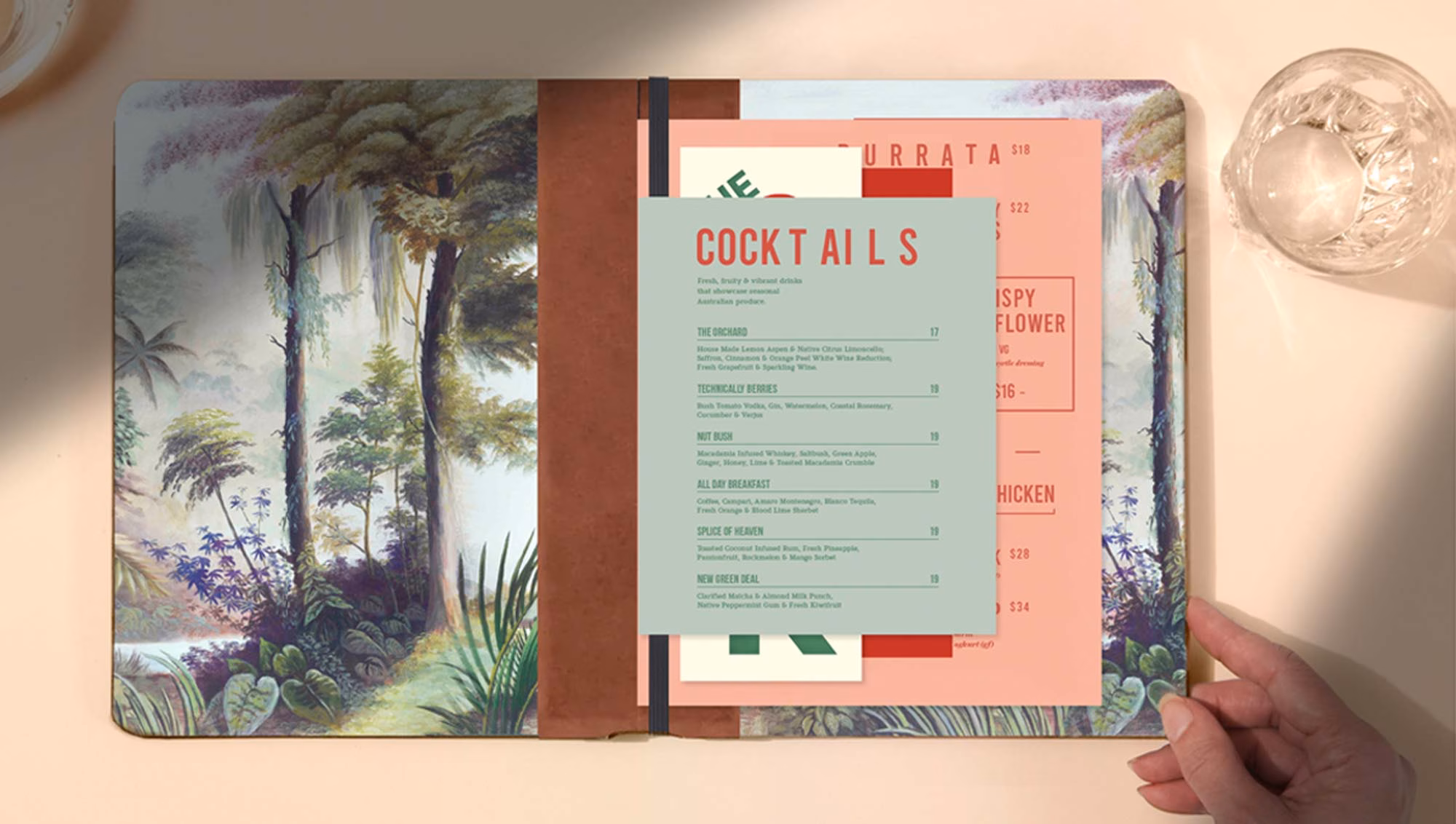 Ludbrook Agency The Park Restaurant Menu Design