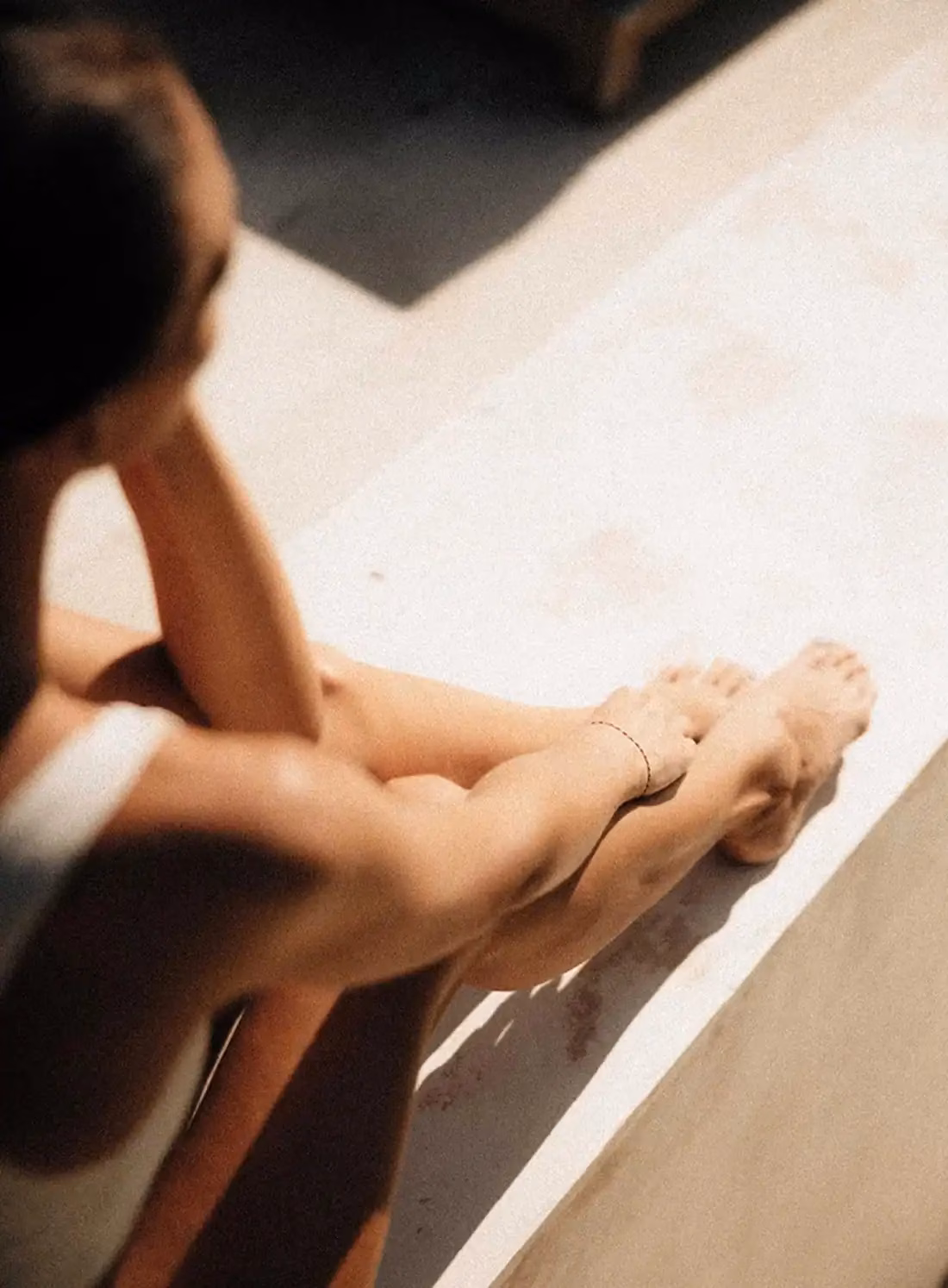 Relaxed female spa guest