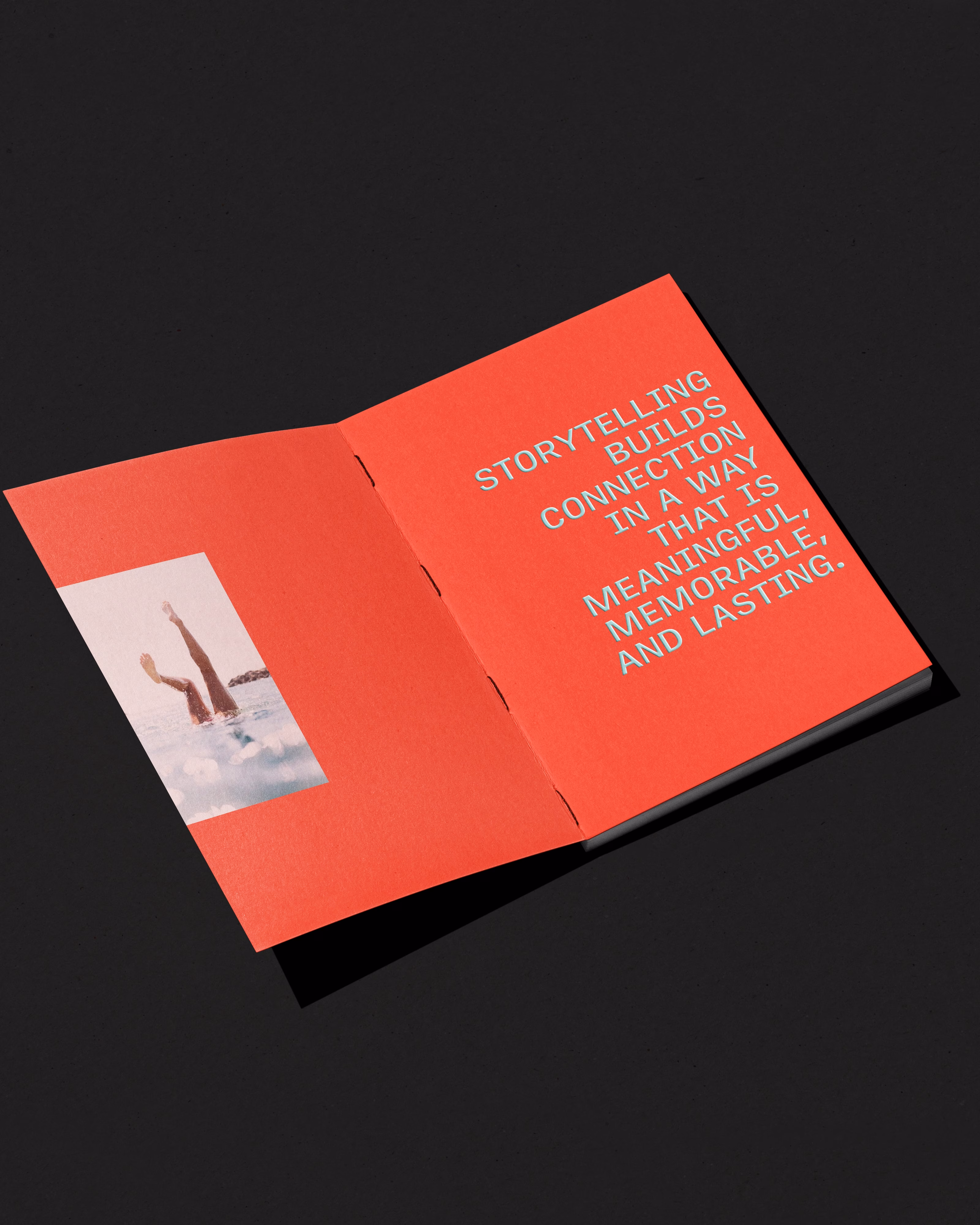 LudbrookAgency_ContentCreation_Sensorial_01 SENSORIAL branding booklet with bold storytelling message and vibrant editorial design on a dark background
